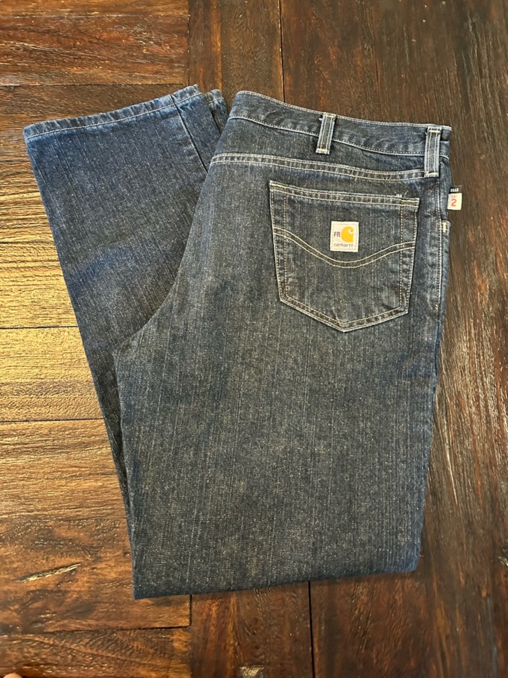 Carhartt Men's Medium Blue Flame Resistant Traditional Fit Denim Jeans - 38/32 - Picture 2 of 5